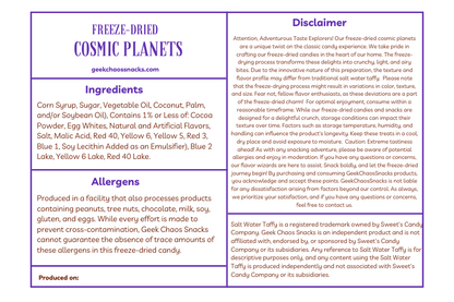 Freeze Dried Cosmic Planets - Mixed Variety